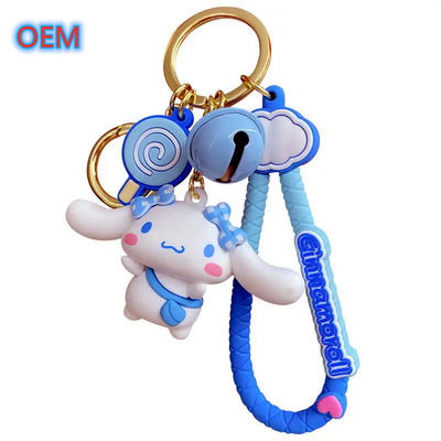 Custom 3D PVC plástico Animal Anime Keychain OEM Design Carinhosos Keychain de plástico