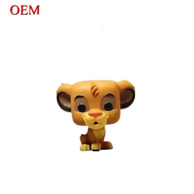 3D Cartoon Pop Lion Statue Animais de Plástico