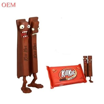 Design personalizado 3D Kill Kat Figura de vinil de chocolate feita de plástico