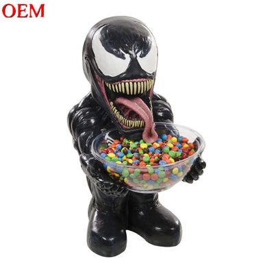 Fabricante OEM Custom Venom Lethal Protector Candy Bowl Holder Figura de desenho animado