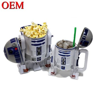 Fábrica aprovada FAMA custom plástico Popcorn Cups Containers Popcorn Baldes com tampas