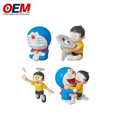 Brinquedo personalizado de boneca Doraemon personagem de desenho animado plástico 3D Brinquedo pvc brinquedo personalizado