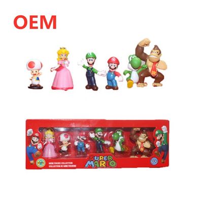 Mini Figuras Supremo PVC Action Figure Modelo 6pcs Conjunto Mario Toy Manufacturer