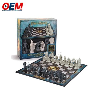 Brinquedos de mesa personalizados de plástico para personagens de risco/ xadrez/ educacional/ negócios/ bebida/ jogo de tabuleiro com caixa