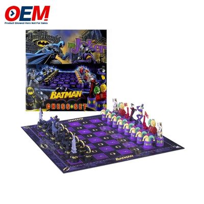 Plastico personalizado filme decorativo heróis figura de personagem jogo de xadrez feito desenho animado