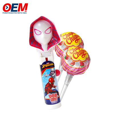 Caixa de segurador de chupa-chupa feita de brinquedo de doces de plástico OEM Criativo Chupa-chupa brinquedo para criança