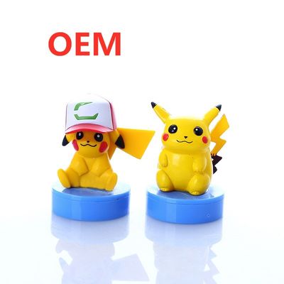 OEM Custom Made Mini Stamper Toy Pikachu Figure Stamper Auto-tinta Stamper plástico Mini Stamper