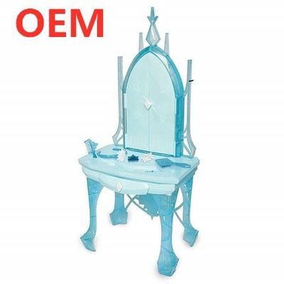 Fábrica OEM personalizado Música Luz Funções Plástico Bela Princesa Criança Dressing Toy Table