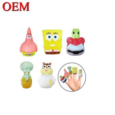 Figura de plástico 3D Finger Puppet Toys OEM Hand Play Toy For Kid Figura de plástico personalizada