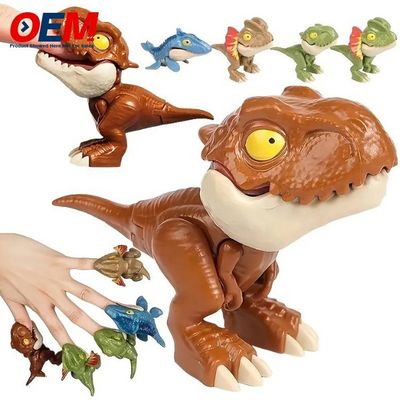 Brinquedos de dedo de dinossauro de animais de plástico personalizados Brinquedos de PVC feitos de silicone