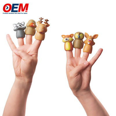 Brinquedos de dedo de dinossauro de animais de plástico personalizados Brinquedos de dedo de personagem de floresta OEM
