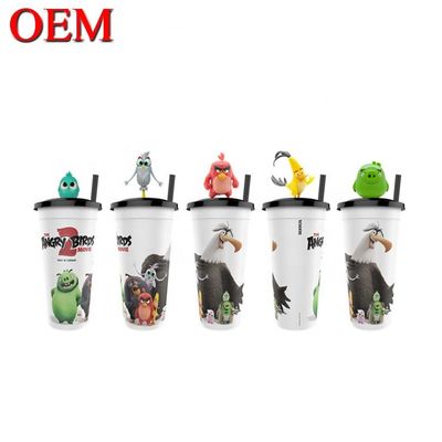 Custom Your Own Design Pequeno PVC 3D Cup Figure OEM Plástico Topper Figure Toy