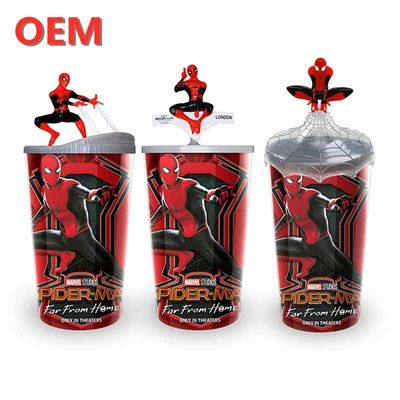OEM Customizado DC Straw Cup Cartoon Drink Cup Keychain Acessórios Figura personalizada