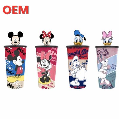 OEM Taça de palha personalizada Taça de bebida de desenho animado FAMA Factory