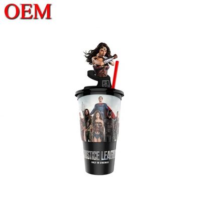 Copo de plástico 3D personalizado canecas de verão gelo de água de copo gel gelado de parede dupla gel copo congelador