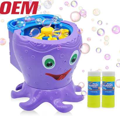 Máquina de bolhas de pulpo de banho Nuby Feito Fabricante de bolhas automático com 2 soluções OEM soprador de bolhas para crianças