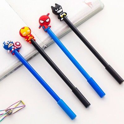 Personalizado legal 3D cartoon figura brinquedo caneta esferográfica cabeça toppers crianças brinquedo bola caneta