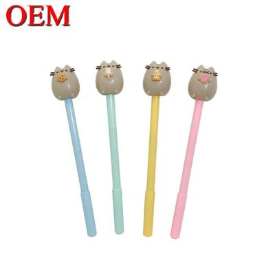 Customizado ABS Cute Cat Toy Pen Topper OEM 3D figura lápis Topper