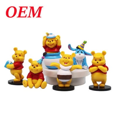 Caixa Cegada Pvc Animal Bear Mistério de Ação Amigo 6-Piece Figure Set