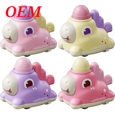 Cartoon Press Cute e Go Car Toy durável crianças seguras