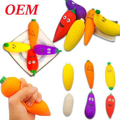 Brinquedos de prensagem de frutas e vegetais de plástico liberam o estresse brinquedo relaxante